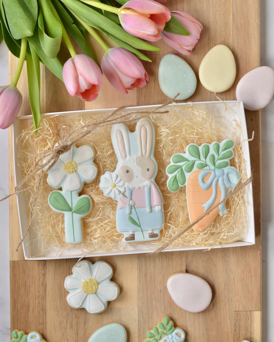 Confezione coniglio con fiore